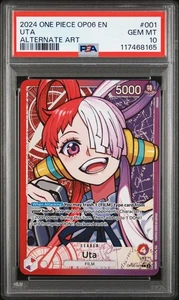 2024 ONE PIECE OP06-WINGS OF THE CAPTAIN ALTERNATE ART #001 UTA PSA 10 - Picture 1 of 2