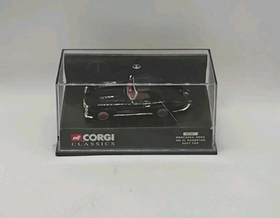 Corgi Classics 1:43 Scale Black Mercedes Benz 300 SL Roadster Soft Top - Image 1 of 4