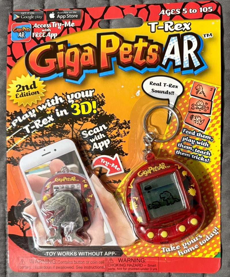 Giga Pets AR T-rex 2nd Edition Top Secret Toys Electronic Virtual Pet 2017