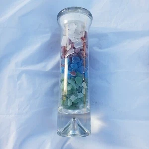 Cylindrical Jar of Stones- over 11" tall. Multi-color. - Picture 1 of 5