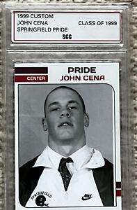 Super RARE Custom 1999 John Cena Springfield Pride College Football Card Wrestle