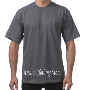 1 NEW PRO CLUB MEN'S BLANK HEAVY WEIGHT CREW NECK SHORT SLEEVE T-SHIRT S - 10XL - Picture 1 of 31