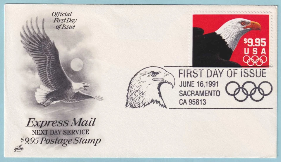 UNITED STATES 2541 FIRST DAY COVER - ARTCRAFT - EXPRESS MAIL EAGLE - CR338 - Image 1 of 1