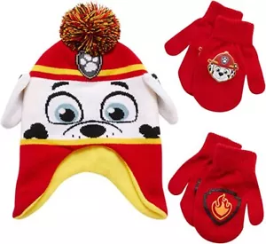 Nickelodeon Boys Paw Patrol Winter Hat,2 Pair Gloves or Mittens for Kids Age 2-7 - Picture 1 of 13
