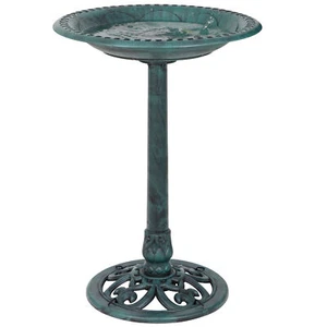 Luxury Bird Bath Garden Decorative Assembled Verdigris Bird Feeder 28" - Picture 1 of 12