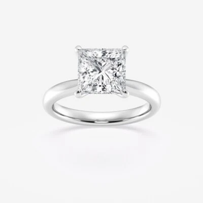 1 ctw princess Lab Grown Diamond Solitaire Engagement Ring GIA  - Image 1 of 4
