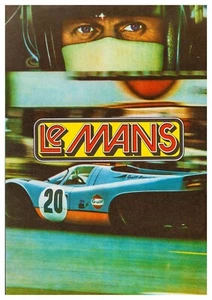 Reproduktion Vintage "Le Mans 1971" Motorsport Poster. Größe: A2 - Bild 1 von 1