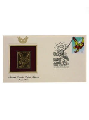 Iron Man Gold Edition USPS Stamp First Day Of Issue Marvel Comics Superhero 2007 - Image 1 of 4