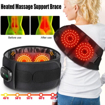 HAILICARE Masajeador de Espalda Eléctrico con Calor Vibración Calentador de Espalda Cintura Cinturón Calefactor
