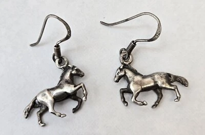 Western Leith 马耳环 925 纯银吊坠悬钩 Rodeo  — 第 1/2 张图片