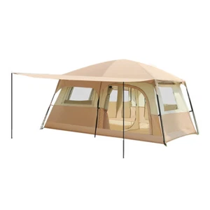 Travel Camping Tent with 2 Rooms Large Family Cabin Tent Breathable and H2U4 - Picture 1 of 9