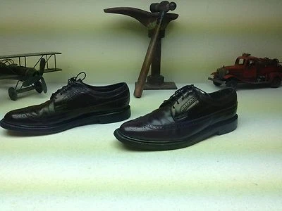 ZAPATOS VINTAGE OXBLOOD FLORSHEIM V TACO REAL PUNTA ALA IMPERIAL TALLA 10.5 C Foto 1 de 4