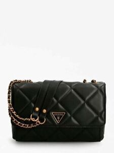 GUESS Womens Fashion PU Leather Chain Shoulder Crossbody Bag Handbag