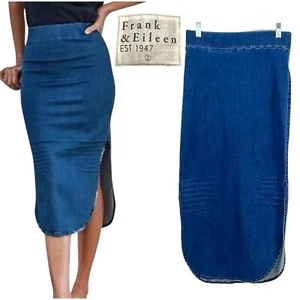 NWT Frank & Eileen Donegal Unforgettable Skirt in 1977 Medium Denim Wash Size 4 - Picture 1 of 12