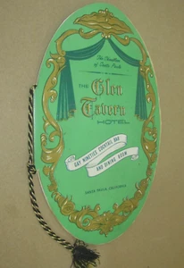 vintage menu The Glen Tavern Hotel Santa Paula CA gay nineties cocktail dining - Picture 1 of 6