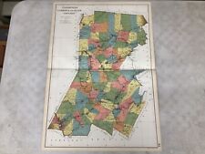 1901 Colored Map Of Clearfield, Cambria, & Blair Counties, Pennsylvania 27 x 19”