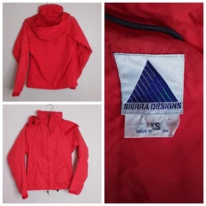 Sierra Designs Rain Jacket Men's XS Red Hooded Vintage #J1725 - Picture 1 of 7