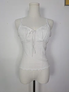 Brandy Melville Milkmaid Babydoll Top S/M Y2K Rüschen Angelcore Coquette - Bild 1 von 7