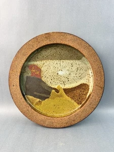 1960’s David Shaner 10” Stacking Charger - Pottery Stamped Archie Bray - Bild 1 von 10