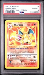 PSA 8 Charizard 3 2002 Pokemon Legendary Collection 115936211 - Picture 1 of 2