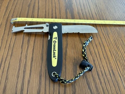 Buck Knife 180 Crosslock Yachtsman Partial Serrated & Multi Func Blade, Made USA - Image 1 of 4