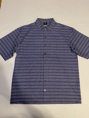 Camisa Nike Golf Calce Seco Para Hombre L Abotonada Azul Patrón Geométrico Elastizada De Colección Foto 1 de 4