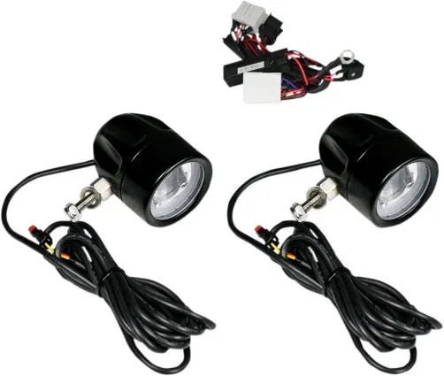 Faros antiniebla LED halo negros Custom Dynamics ProBeam Harley Touring FLH/T 97-13 Foto 1 de 3