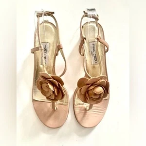 JIMMY CHOO size US10 /EU40.5 leather floral sandal in good condition - Picture 1 of 10