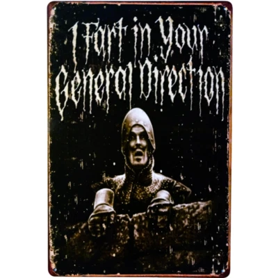 Letrero de metal Monty Python Santo Grial culto película clásica de colección John Cleese 12"x8" Foto 1 de 2