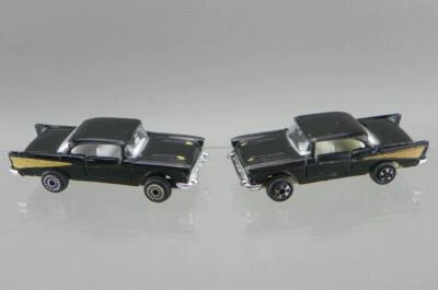 Vintage 1980's Zylmex P355 Diecast 1/64 Black Classic 57 Chevy Hardtop Lot 2 HK - Image 1 of 4