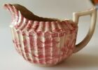Antique English Creamer Pottery Porcelain Pink Asian Decal 4x3x2"