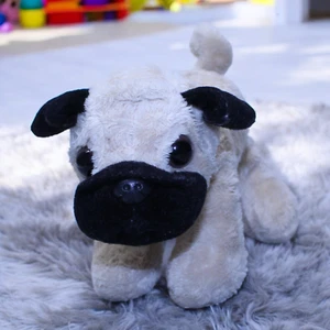 Mops Plüschtier Stofftier Spielzeug hellbraun klein 6 Zoll - Bild 1 von 8
