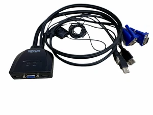 Tripp Lite B032-VU2 2-Port USB/VGA Cable KVM Switch w/ Remote - Picture 1 of 1