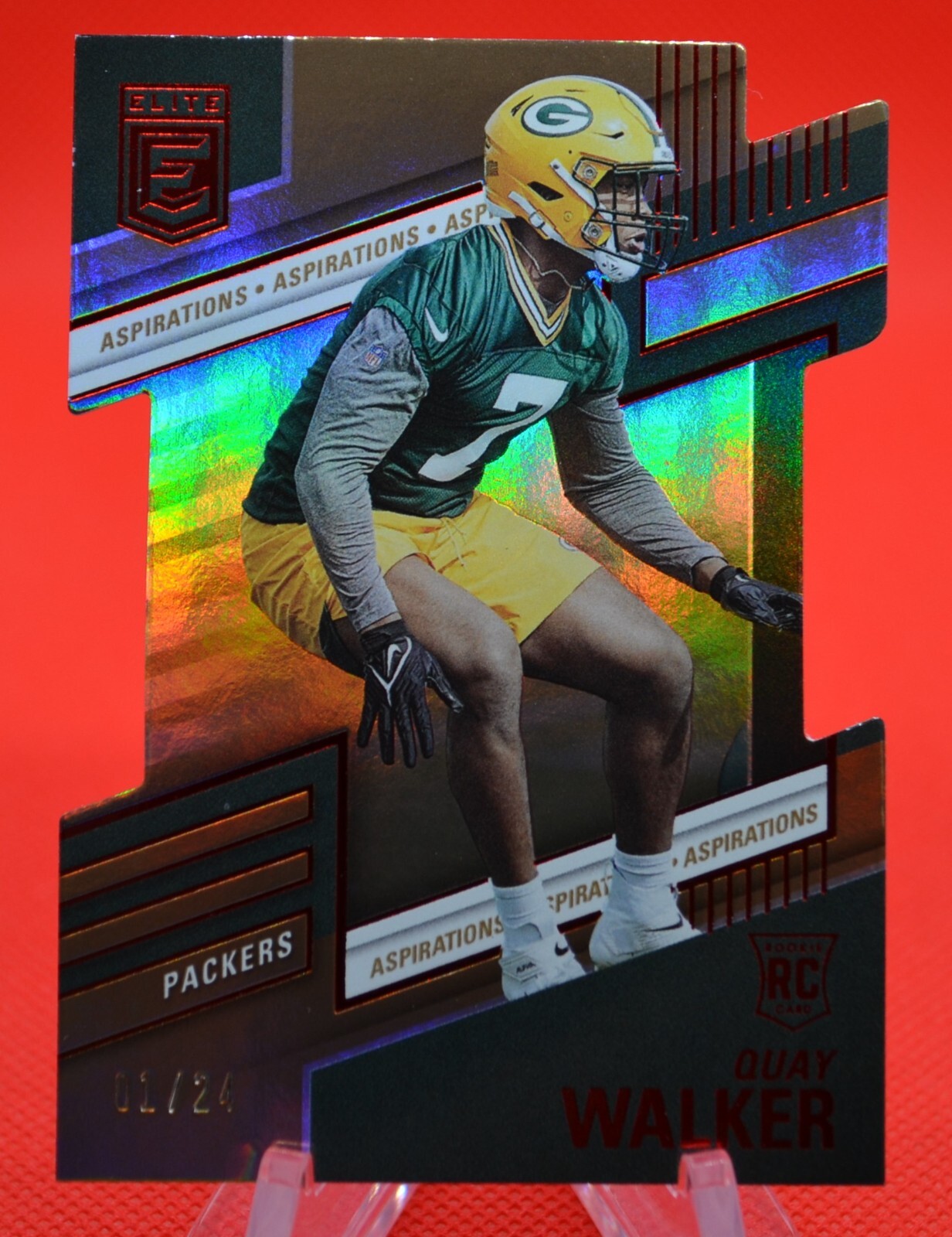 2022 Donruss Elite Quay Walker RC Aspirations Die Cut Numbered 01/24