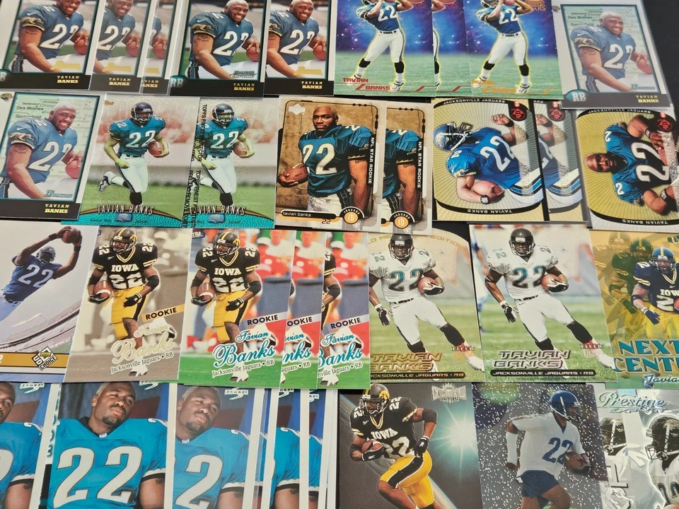 TAVIAN BANKS YOU PICK SEE SCANS OF EVERY CARD ROOKIES,INSERTS,IOWA STAR BACK - Image 1 of 1