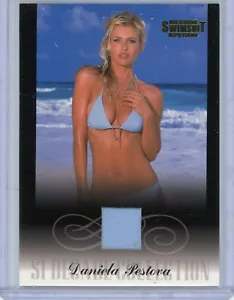 TRAJE DE BAÑO DANIELA PESTOVA 2012 DEPORTIVO ILUSTRADO SI #DP/M AZUL BIKINI TARJETA RELIQUIA - Imagen 1 de 2