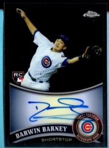 2011 TOPPS Chrome  Autograph Auto Darwin Barney Card # 193