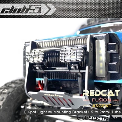 Dual Spot Lights w/ LED for Club 5 Steel Front Bumper / Redcat Ascent / Fusion - Image 1 of 4