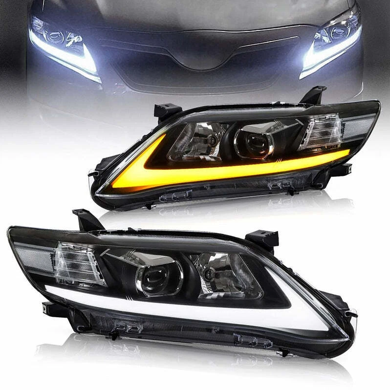 2* VLAND LED DRL Headlights For 2009-2011 Toyota Camry W/ Sequential Indicator - Image 1 of 4