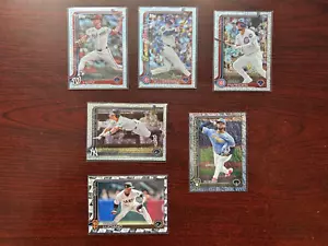 2025 Topps Series 1 Baseball 6 Sand Glitter Opening Day + Foil Insert Lot Pete C - Picture 1 of 1