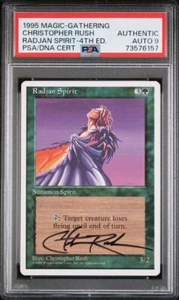 Radjan Spirit AUTO PSA 9 MTG 4th Edition Signed by Christopher Rush - Picture 1 of 2