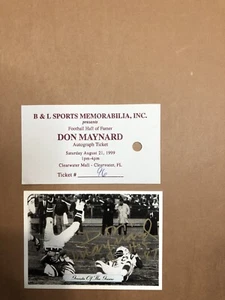 1992 Greats of the Game Don Maynard Autograph #NY Jets AUTO w/ IP Stub Bold - Picture 1 of 1
