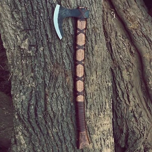 Custom Handgeschmiedete Wikingeraxt Ragnaraxt Norse Axe Camping High Carbon Stahl SF5 - Bild 1 von 8