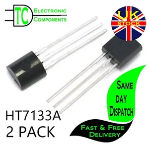 HT7133A  3.3V High Voltage Regulator up to 24V input TO92 case 200mW Consumption - Picture 1 of 1