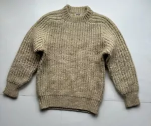 J. Svoboda Sons Vintage dicker handgestrickter Wollpullover haferflockenfarben Gr. 40 HINWEIS - Bild 1 von 16