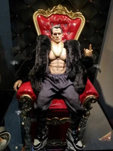 1/6 Scale Gangster black Fur Coat Model for 12" Female Male HT Body Action - Picture 1 of 6