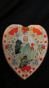 Vintage Schmetterling, Cowboy und Liebling Mädchen Valentinskarte 1940er Whitney - Bild 1 von 5