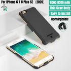 6000-8200mAH Battery Charger Case For iPhone 6 7 8 Plus SE Power Charging Cover