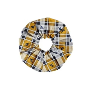 WVU Plaid Spirit Scrunchie - Picture 1 of 1