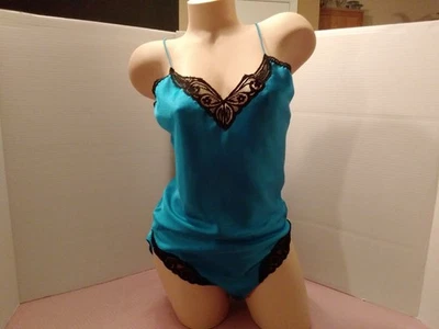 Vintage Sabrina By Mervyns Green Lingerie Bodysuit Romper Teddie SZ Small - Image 1 of 4